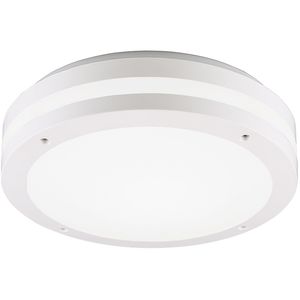 LED Plafondlamp - Badkamerlamp - Trion Keraly - Opbouw Rond - Waterdicht - 12W - Warm Wit 3000K - Mat Wit - Kunststof