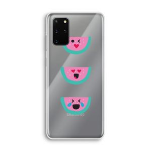 Smiley watermeloen: Samsung Galaxy S20 Plus Transparant Hoesje
