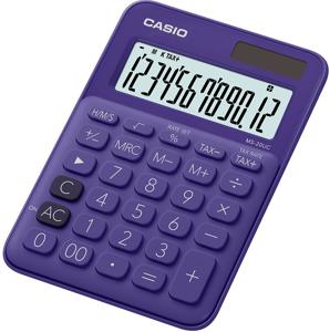 Casio MS-20UC Bureaurekenmachine Violet Aantal displayposities: 12 werkt op zonne-energie, werkt op batterijen (b x h x d) 105 x 23 x 149.5 mm