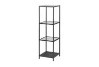 Bendt Wandrek 'Holger' Glas / metaal 4-laags, 119 x 37 cm
