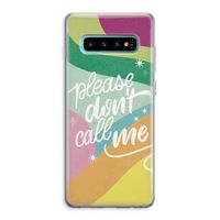 Don't call: Samsung Galaxy S10 Plus Transparant Hoesje