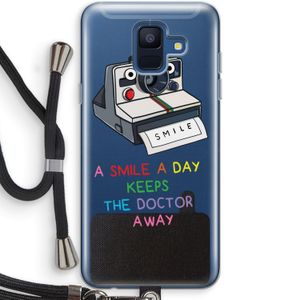 Smile: Samsung Galaxy A6 (2018) Transparant Hoesje met koord