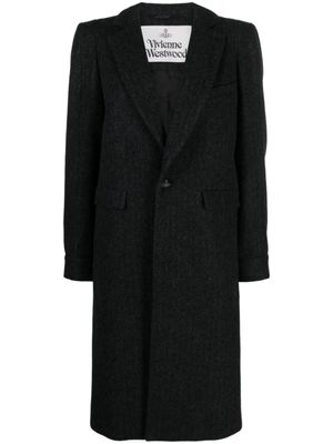 Vivienne Westwood manteau Alien Teddy à simple boutonnage - Noir