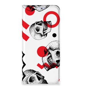 Mobiel BookCase Motorola Moto G31 | G41 Skull Red