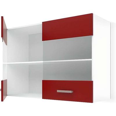ULTRA Hoge keukenkast L 80 cm - Mat rood