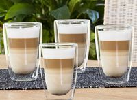4 Hi Latte Macchiato glazen - dubbelwandige glazen - 400ml 4 Hi Latte Macchiato glazen - dubbelwandige glazen - 400ml