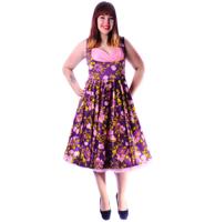Grace Dress Vintage Purple/Pink Flowers-S | 49% korting