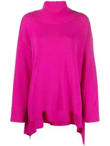 Valentino Garavani pull drapé à col roulé - Rose