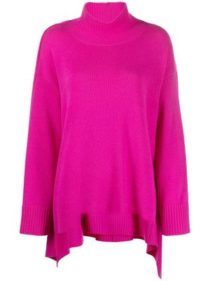 Valentino Garavani pull drapé à col roulé - Rose