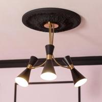 Plafondlamp 3 spots vast &apos;Jagger&apos; modern e27 fitting