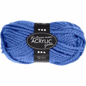 Blauw maxi acryl wol/garen 35 meter