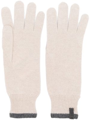Brunello Cucinelli gants légers en cachemire - Tons neutres