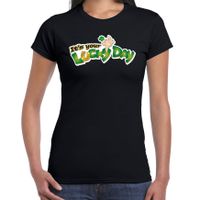 Its your lucky day / St. Patricks day t-shirt / kostuum zwart dames