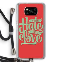 Turn hate into love: Xiaomi Poco X3 NFC Transparant Hoesje met koord