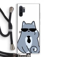 Cool cat: Samsung Galaxy Note 10 Plus Transparant Hoesje met koord