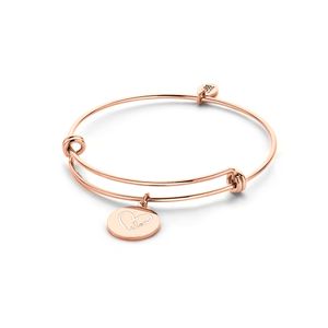 CO88 Collection Beloved 8CB 90232 Stalen Armband met Hangers - Hart en Mom - One-size - Rosékleurig