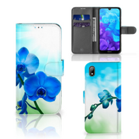 Huawei Y5 (2019) Hoesje Orchidee Blauw - Cadeau voor je Moeder