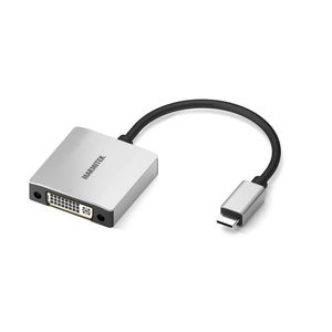 Marmitek 08372 video kabel adapter 0,15 m USB Type-C DVI Zwart, Zilver
