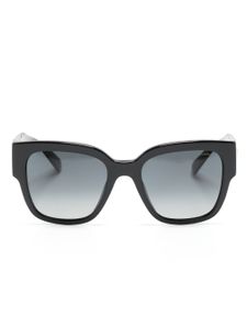 Versace Eyewear lunettes de soleil oversize à plaque logo - Noir