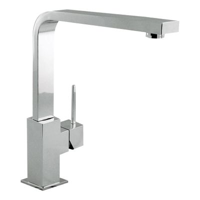 Keukenkraan Tres Top | Opbouw | 360° Draaibaar | Mengkraan | 1-hendel | Vierkant | Chroom