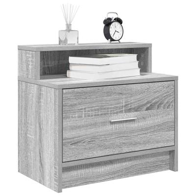 Nachtkastjes 2 st met lade 51x31x47 cm grijs sonoma eikenkleur