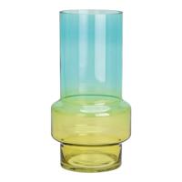 Vaas van glas groen (B/H/D) 13x25x13cm Vaas van glas groen (B/H/D) 13x25x13cm