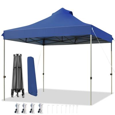 Pop-Uptent van 3 x 3 m Eenvoudig op te Zetten Buitentent Commerciële Schuilplaats Opvouwbaar Draagbaar Waterdicht Draagtas op Wielen