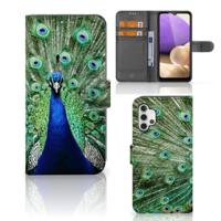 Samsung Galaxy A32 4G | Telefoonhoesje | Met pasjeshouder | Pauw