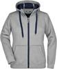 James & Nicholson JN354 Ladies´ Doubleface Jacket - Sports-Grey-(Heather)/Navy - S