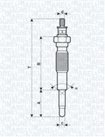 Gloeibougie MAGNETI MARELLI, Spanning (Volt)11V, u.a. für Ford, Mazda, Suzuki, KIA