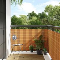 VidaXL Balkonscherm 400x100 cm poly rattan lichtbruin VidaXL Balkonscherm 400x100 cm poly rattan lichtbruin