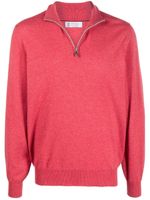 Brunello Cucinelli pull en cachemire à col roulé - Rouge