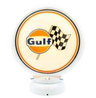 Gulf Racing PVC Benzinepomp Bol met Lampvoet - Wit/Wit