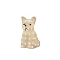 LED Kerstfiguur hond, buldog, zittend - Konstsmide