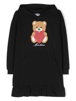 Moschino Kids robe-hoodie à imprimé Teddy Bear - Noir