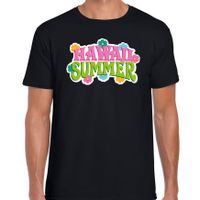 Hawaii summer t-shirt zwart voor heren 2XL  -