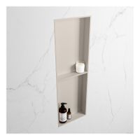 Wandnis Solid Surface Easy | In- en opbouw | 30x150x8 cm | 2 vakken | Linen