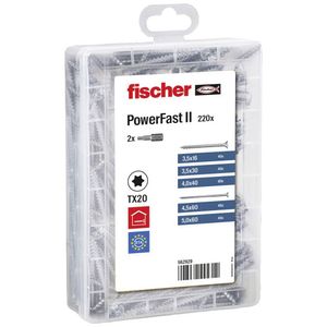 Fischer Meisterbox PowerFast II SK TG / VG TX 562929 Spaanplaatschroeven assortiment Staal Galvanisch verzinkt 1 set(s)