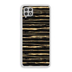 Gouden strepen: Samsung Galaxy A22 4G Transparant Hoesje