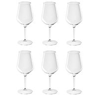 6x Witte of rode wijn wijnglazen 47 cl/470 ml van onbreekbaar kunststof