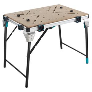 Wolfcraft 6909000 MASTER work 1600 mobiele werktafel 21 kg Zwart, Zilver