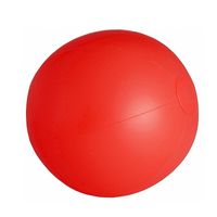 Opblaasbare zwembad strandbal plastic rood 28 cm - thumbnail