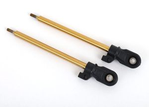 Traxxas - Shock shaft, 80mm (GT-Maxx) (TiN-coated) (2) (assembled with rod ends and steel hollow balls) (TRX-9662T)