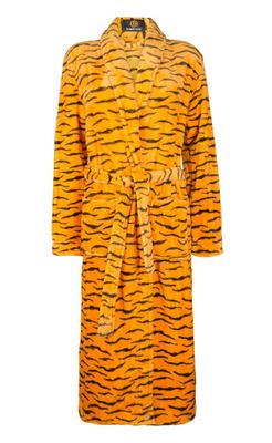 Dames badjas tijgertje - fleece badjas - S/M