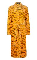 Dames badjas tijgertje - fleece badjas - S/M