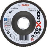 Bosch Accessoires X-LOCK Lamellenschijf Best for Metal schuin, glasvezel, Ø125mm, G 80, X571 - 1 stuk(s) - 2608619203
