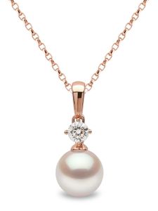 Yoko London collier en or rose 18ct pavé de perles d'Akoya