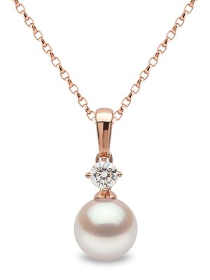 Yoko London collier en or rose 18ct pavé de perles d'Akoya