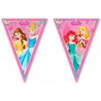 Set van 3x stuks Disney Princess slingers vlaggetjes 2,3 m - Vlaggenlijnen - thumbnail