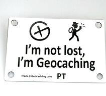 Zuignap plaatje I'm not lost (10 x 15 cm)